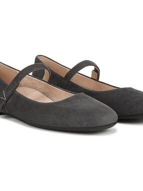 NWOB Vionic Alameda Grey Suede Square Toe Mary Jane Orthotic Flats 7.5W